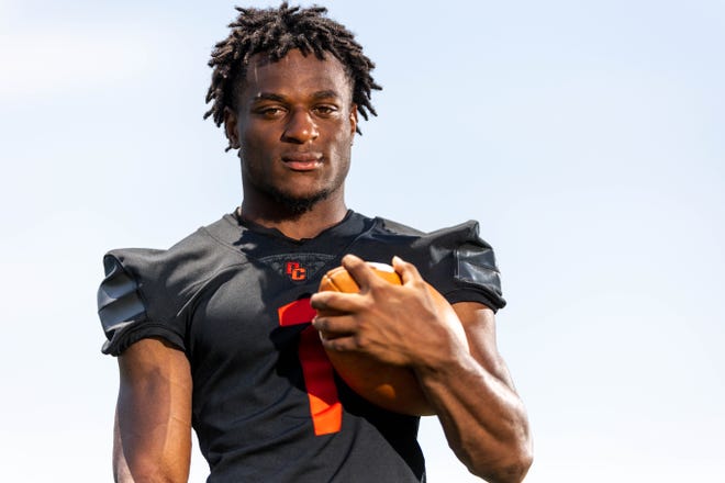 Del City’s Rodney Fields is pictured in Oklahoma City, as part of the Oklahoman’s Super 30 high school football players on Thursday, June 29, 2023.