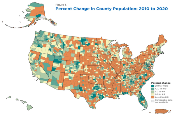 Counties shrinking